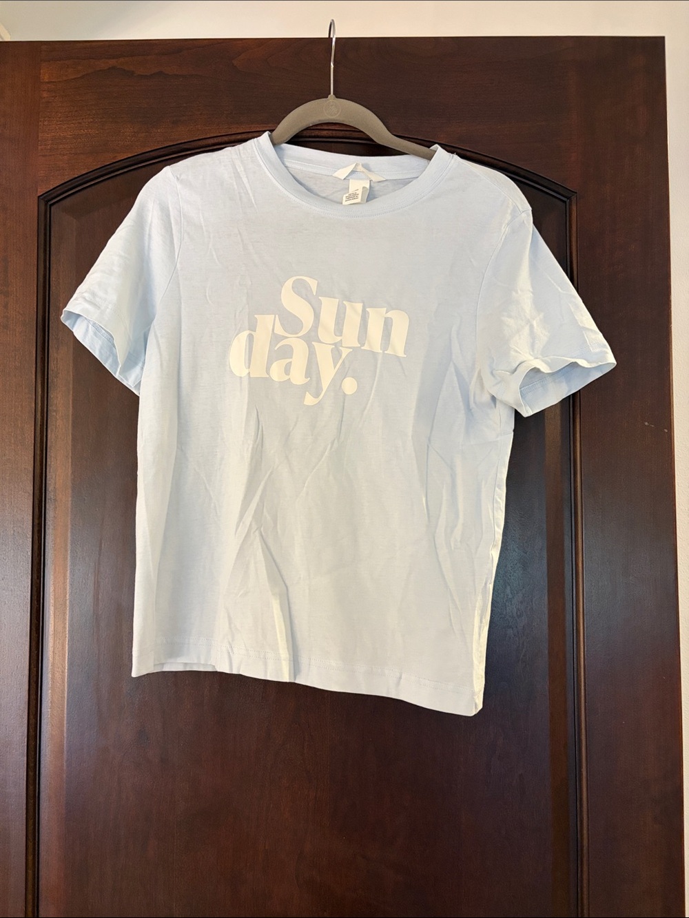 H&M Light Blue "Sunday" Graphic Tee